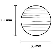 Rundstab I (Ø x L: 35 mm x 1 m, Buche, Glatt)