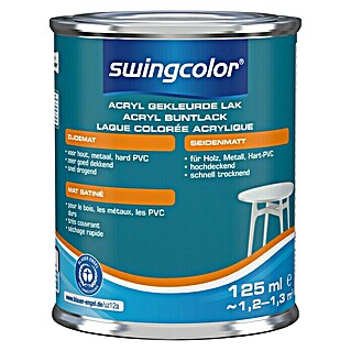swingcolor Acryllak RAL 9010 Zuiver wit (Zuiver wit, 125 ml, Zijdemat)