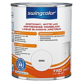 swingcolor Witte lak Arcticwit 0095 (Wit, Zijdemat, 750 ml)