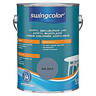 swingcolor Kleurlak RAL 5014 Duifblauw (Duifblauw, 2,5 l, Zijdemat)