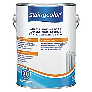 swingcolor Radiatorlak 2 in 1 (Wit, 2,5 l, Zijdemat)