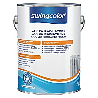 swingcolor Radiatorlak 2 in 1 (Wit, Zijdemat, 2,5 l)