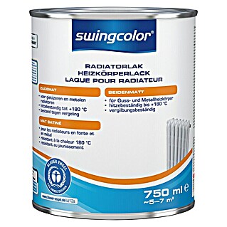 swingcolor Radiatorlak 2 in 1 (Wit, Zijdemat, 750 ml)