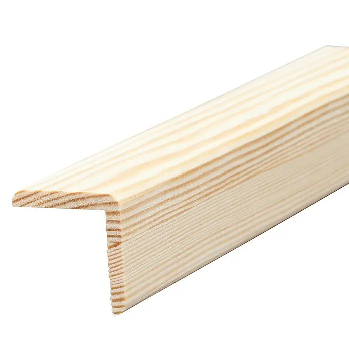 Profiles and more Winkelleiste - 240 x 4 x 4 cm, Kiefer - Holzleiste mit L-Form Profilierung, ideal für den Innenausbau und zur dekorativen Gestaltung von Ecken und Kanten.