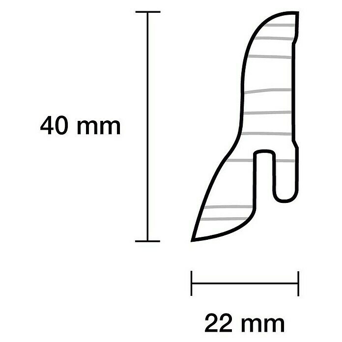 Sockelleiste (240 x 2,2 x 4 cm, Eiche hell) | BAUHAUS