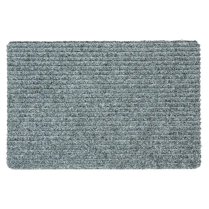 Astra Fußmatte Rib Line Sprint - 50 x 80 cm, Hellgrau, 100 % Polypropylen - Graue Teppichfliese mit horizontal gerippter Textur, ideal für Büros oder stark frequentierte Bereiche. Strapazierfähig und leicht zu reinigen.