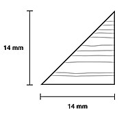 Dreikantleiste (0,9 m x 14 mm x 14 mm, Kiefer, Unbehandelt)