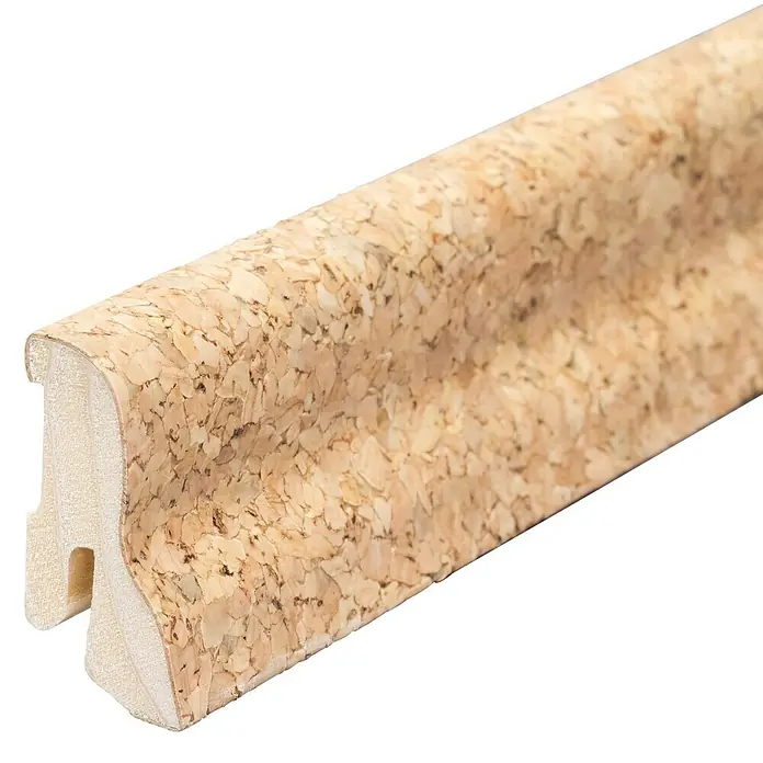 Sockelleiste - 240 x 2,2 x 4 cm, Kork - Ein Korken Sockelleiste, ideal für einen warmen und natürlichen Look. Perfekt, um jedem Raum einen ökologischen Touch zu verleihen.