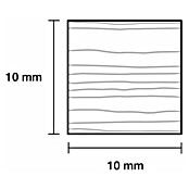 Quadratleiste (1 m x 10 mm x 10 mm, Buche, Unbehandelt)