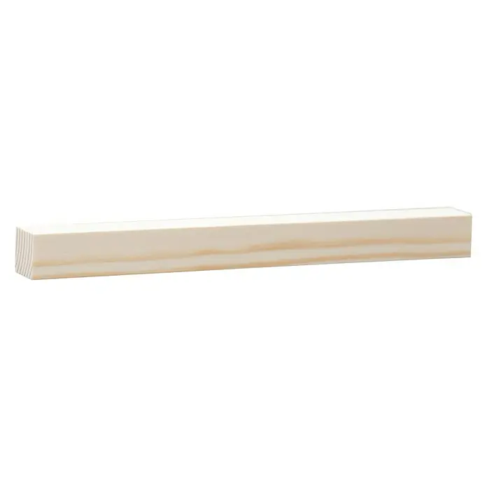 Quadratleiste - 90 cm x 20 mm x 20 mm, Kiefer astig - Hell gebeiztes Holzstück, ideal für DIY-Projekte und Handwerksarbeiten. Das natürliche Material verleiht jedem Raum eine warme Note.