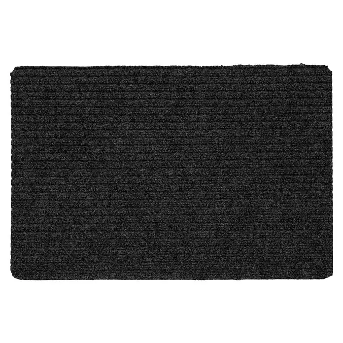 Astra Fußmatte Rib Line Sprint40 x 60 cm, Anthrazit - Ein rechteckiger, dunkler, schmutzabweisender Teppich für den Innenbereich, ideal für Eingänge oder Flure.
