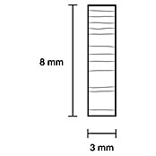 Rechteckleiste (0,9 m x 8 mm x 3 mm, Kiefer, Unbehandelt)
