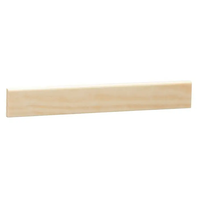 Rechteckleiste - 90 cm x 5 mm x 30 mm, Kiefer, Natur - Nahaufnahme eines hellen, unbehandelten Holzstücks, ideal für DIY-Projekte und Holzarbeiten. Perfekt für Möbelbau oder kreative Dekorationen.