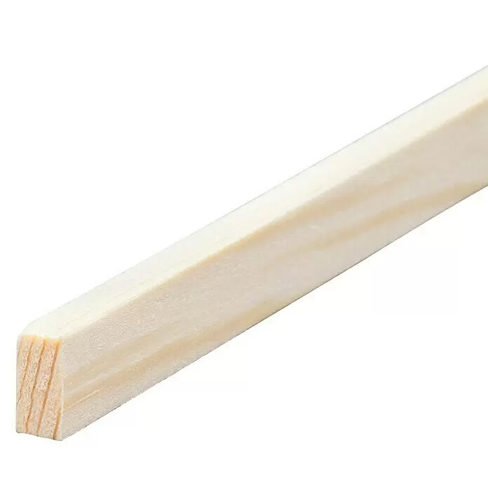 Rechteckleiste - 90 cm x 10 mm x 5 mm, Kiefer - Hellbraune Holzleiste mit rechteckigem Querschnitt.