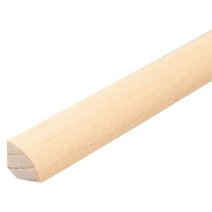 Viertelstab - 240 x 1,4 x 1,4 cm, Buche gedämpft - Helles Holz-Viertelstabprofil, eine Zierleiste zur Abdeckung von Ecken oder Kanten.