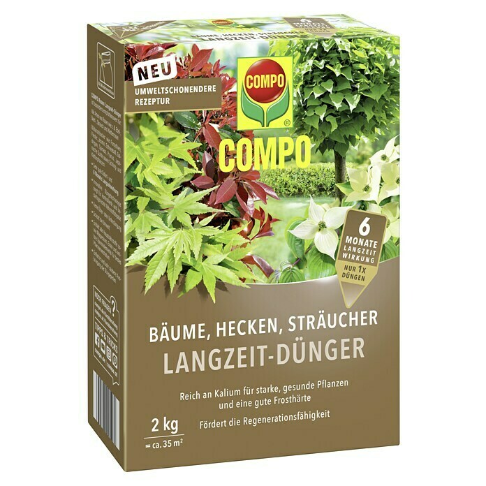 Compo Langzeitdünger Bäume, Hecken, Sträucher2 kg Diagonal View