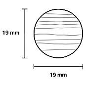 Rundstab (Ø x L: 19 mm x 0,9 m, Kiefer, Glatt)
