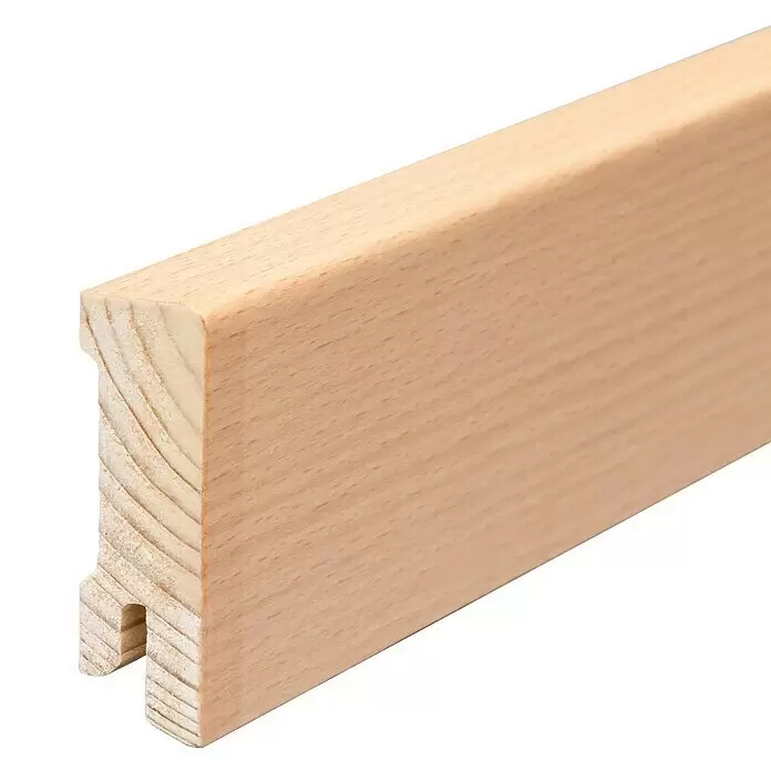 Sockelleiste - 240 x 1,6 x 4 cm, Buche - Detailaufnahme