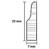 Sockelleiste (2,4 m x 0,7 cm x 2,3 cm, Kiefer, Unbehandelt)