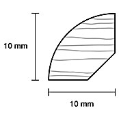 Viertelstab (0,9 m x 10 mm x 10 mm, Kiefer, Unbehandelt)