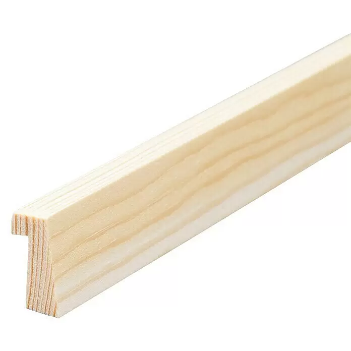 Falzleiste - 240 x 1,2 x 2,2 cm, Kiefer - Heller Keilrahmen aus Holz mit Stufenprofil für Leinwandbilder.