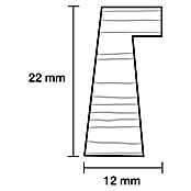 Falzleiste (2,4 m x 2,2 cm x 1,2 cm, Kiefer, Unbehandelt)