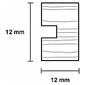 Nutleiste (0,9 m x 12 mm x 12 mm, Kiefer, Unbehandelt)