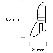 Sockelleiste Eiche Hell (2,4 m x 2,1 cm x 6 cm)