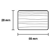 Banklatte (2,4 m x 5,8 cm x 2,8 cm, Fichte, Unbehandelt)