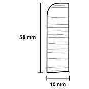 Profiles and more Sockelleiste (2,4 m x 1 cm x 5,8 cm, Kiefer, Unbehandelt)