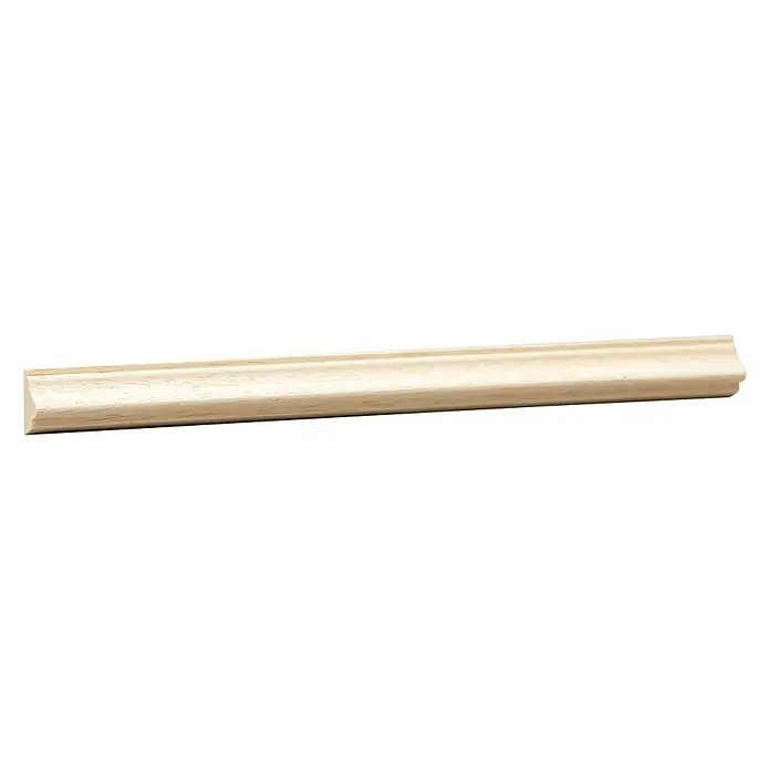 Profilleiste - 240 x 0,9 x 1,7 cm, Abachi - Holzleiste mit abgerundeten Kanten, ideal für Innenausbau und Dekoration. Perfekt für stilvolle Akzente und als Rahmen für Bilder.
