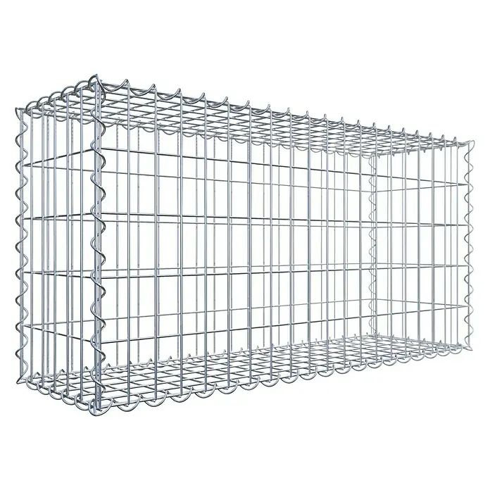 Gabiona Gabione - 100 x 30 x 50 cm, Metall, Maschenbreite: 50 mm, Maschenhöhe: 100 mm - Ein Gabionenkorb aus Drahtgeflecht, leer und bereit zur Befüllung mit Steinen oder anderen Materialien. Ideal für Garten- und Landschaftsbau.