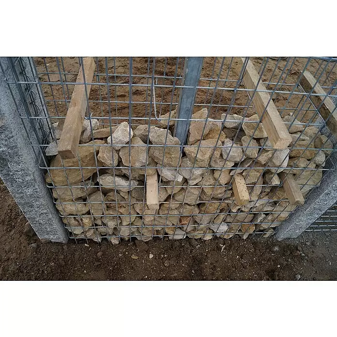 Gabiona Zaunpfosten - Höhe: 40 cm, Metall - Stimmungsaufnahme