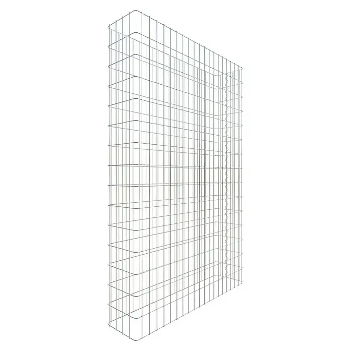 Gabiona Gabione - 102 x 22 x 160 cm, Metall, Maschenbreite: 50 mm, Maschenhöhe: 100 mm - Ein stabiler Gabionenkorb aus verzinktem Drahtgitter, ideal für den Garten- und Landschaftsbau, bietet vielseitige Gestaltungsmöglichkeiten.