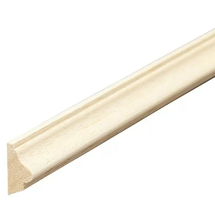 Profilleiste - 240 x 0,9 x 1,7 cm, Abachi - Unbehandelte helle Holzleiste mit gebogenem Profil.