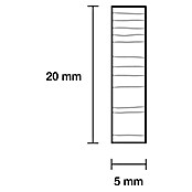 Rechteckleiste (1 m x 20 mm x 5 mm, Buche, Unbehandelt)