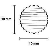 Rundstab I (Ø x L: 10 mm x 1 m, Buche, Gerillt)
