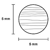 Rundstab I (Ø x L: 5 mm x 1 m, Buche, Glatt)