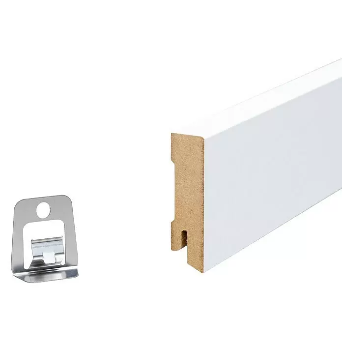 Sockelleiste - 244 x 1,6 x 6 cm, MDF - Detailaufnahme