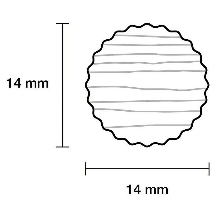 Rundstab I (Ø x L: 14 mm x 1 m, Buche, Gerillt)