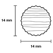 Rundstab I (Ø x L: 14 mm x 1 m, Buche, Gerillt)