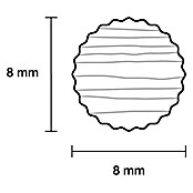 Rundstab I (Ø x L: 8 mm x 1 m, Buche, Gerillt)