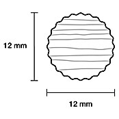 Rundstab I (Ø x L: 12 mm x 1 m, Buche, Gerillt)