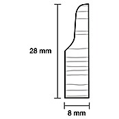 Sockelleiste (240 x 0,8 x 2,8 cm, Nadelholz) | BAUHAUS