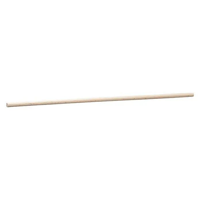 Rundstab I - Ø x L: 4 mm x 100 cm - Eine lange, schlanke Holzstange auf schwarzem Hintergrund, ideal für Bastelarbeiten und DIY-Projekte.