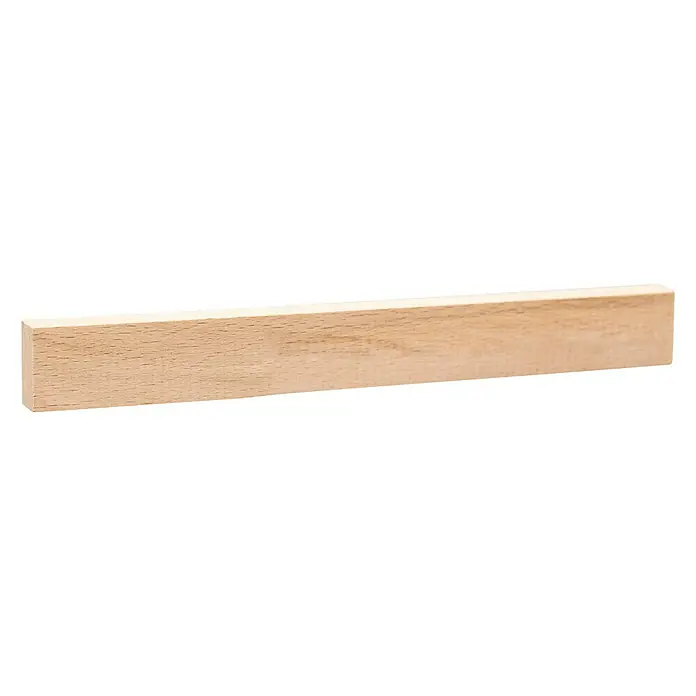 Rechteckleiste - 100 cm x 13 mm x 10 mm, Buche - Holzleiste aus hellem Holz. Ideal für DIY-Projekte und zur Dekoration geeignet. Natürliches Material für vielfältige Anwendungen im Innenbereich.