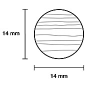Rundstab I (Ø x L: 14 mm x 1 m, Buche, Glatt)