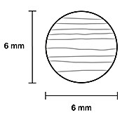 Rundstab I (Ø x L: 6 mm x 1 m, Buche, Glatt)