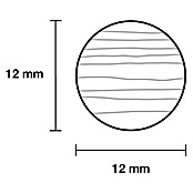 Rundstab I (Ø x L: 12 mm x 1 m, Buche, Glatt)