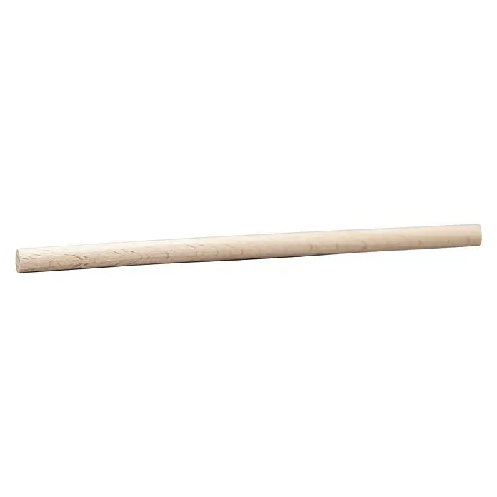 Rundstab I - Ø x L: 10 mm x 1 m, Buche, Glatt - Ein hellbrauner, abgerundeter Holzstab, der für verschiedene Heimwerker- und Bastelprojekte verwendet werden kann.